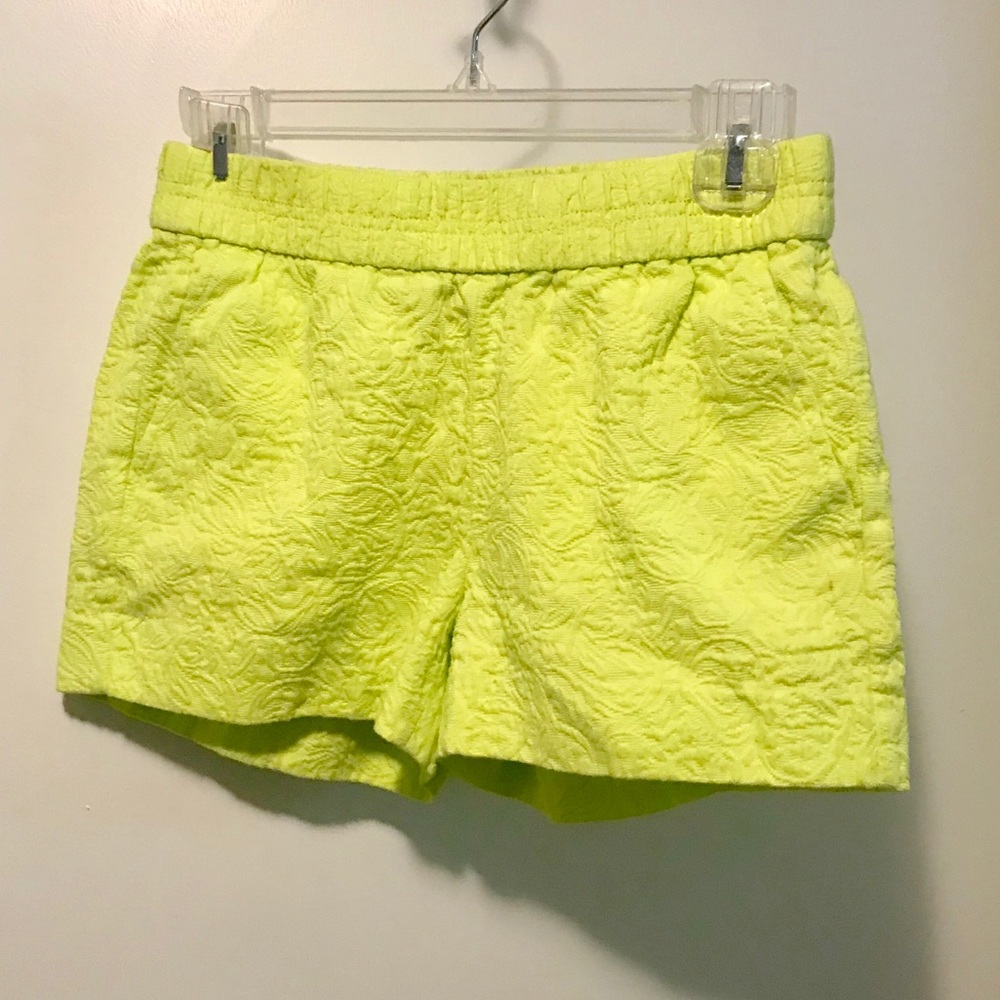 J Crew Cotton Textured Floral Pattern Shorts